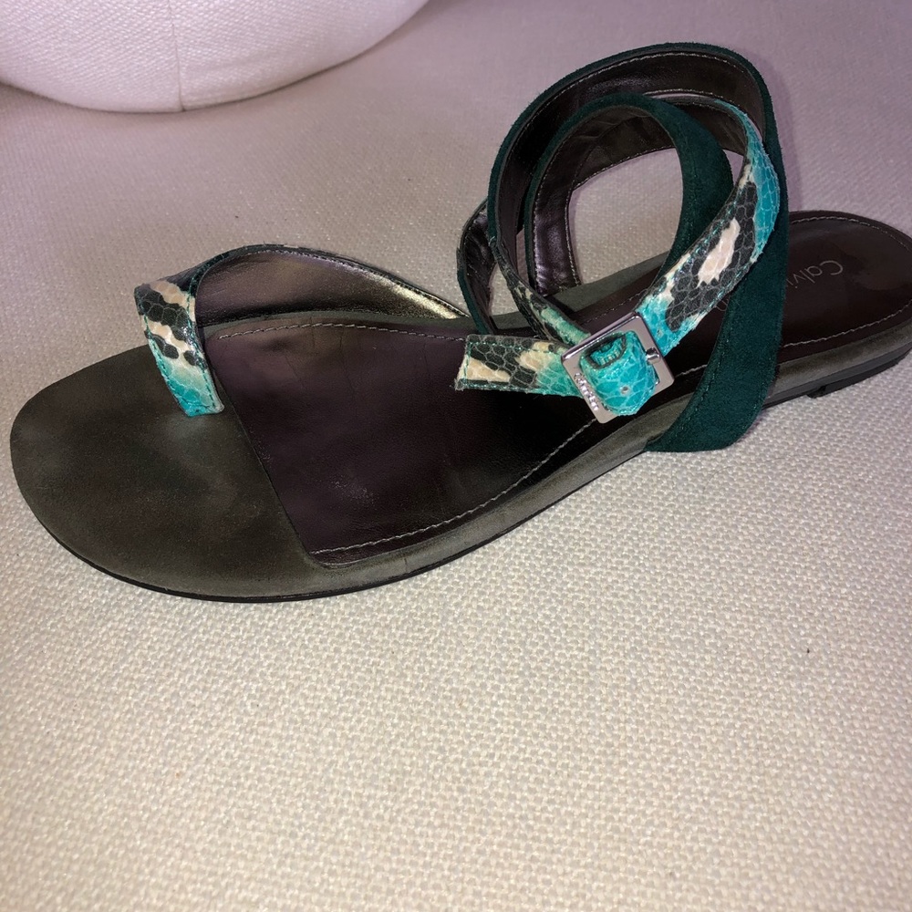 Calvin Klein ankle wrap sandals